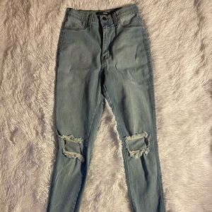 Fashion nova light denim skinny jeans